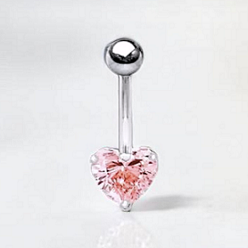 Platinum Intense Pink Lab Diamond Belly Ring 1.00 Carat - Pobjoy Diamonds