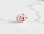 Fancy Intense Pink Lab Diamond Gold Belly Ring 0.50 Carat