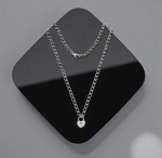 Sterling Silver Large Curb Link Padlock Neck Chain - Pobjoy Diamonds