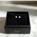 Sterling Silver Lab Grown Diamond Earring Studs -Pobjoy