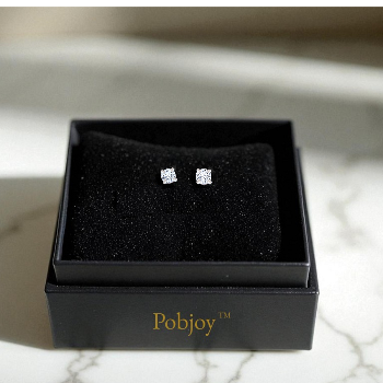 Sterling Silver Lab Grown Diamond Earring Studs -Pobjoy
