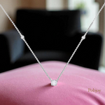 18K Gold Diamond Pendant & Neck Chain 1.64 carats - Pobjoy Diamonds