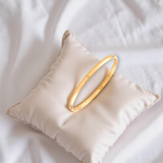 Ladies 9K Gold Diamond Studded D-Shape Bangle - Pobjoy Diamonds