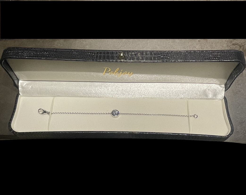 Solitaire Lab Grown Diamond Chain Bracelet - Gold or Platinum - Pobjoy Diamonds