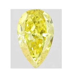 Prong Set Intense Yellow Pear Lab Diamond Belly Ring - Pobjoy Diamonds
