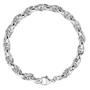 Ladies Sterling Silver Round Link Belcher Bracelet