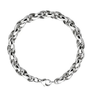 Sterling Silver Oval Belcher Bracelet