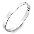 Sterling Silver Hinged Wide Gauge Bangle - Options - Pobjoy Diamonds