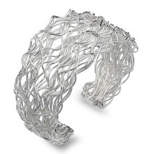 Load image into Gallery viewer, Ladies Sterling Silver Weave Bangle