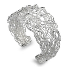 Load image into Gallery viewer, Ladies Sterling Silver Weave Bangle