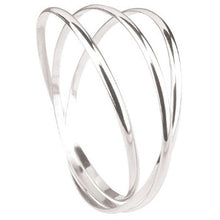 Load image into Gallery viewer, Sterling Silver Three Hoop Russian Bangle