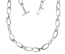 Load image into Gallery viewer, Ladies Sterling Silver Oval Hoop Echo Necklace
