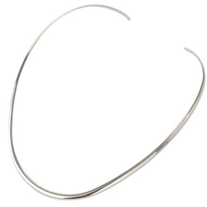 Sterling Silver Ladies Rounded Torque Necklet