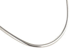 Sterling Silver Ladies Rounded Torque Necklet