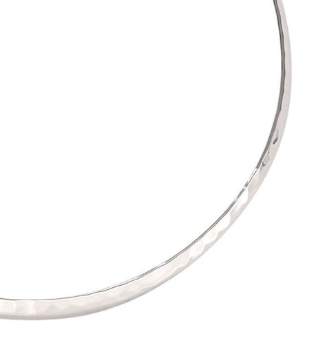 Hammered Sterling Silver Ladies Torque Necklet