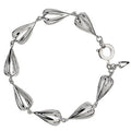 Ladies Sterling Silver Flower Bud Bracelet