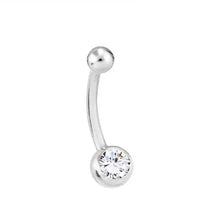 Load image into Gallery viewer, Diamond Solitaire Belly Ring G/Si1- Choice Of Carat Weights