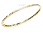 Yellow Gold 1.00 CTW Channel Set Diamond Bangle G/Si1 - Pobjoy Diamonds