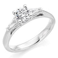 Solitaire & Baguette Diamond Ring 2.80 Carats E/VVS1 - GIA