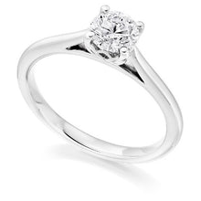 Load image into Gallery viewer, Platinum 0.70 Carat Round Brilliant Solitaire Diamond Ring-Arundel G/Si1 Pobjoy Diamonds