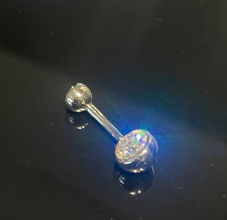 Real Diamond Belly Ring Twin Solitaires 1.00 Carat GIA - Pobjoy Diamonds