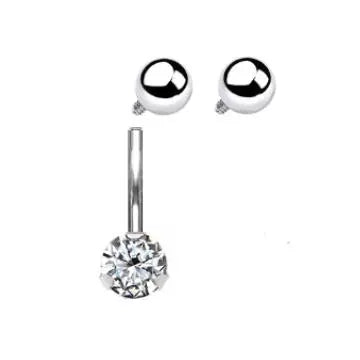 Titanium Half Carat Lab Diamond Belly Ring - Pobjoy Diamonds