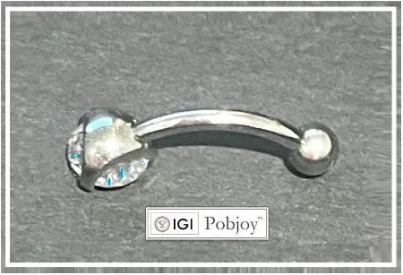 Titanium Half Carat Lab Diamond Belly Ring - Pobjoy Diamonds