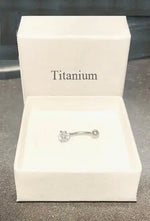 Titanium Half Carat Lab Diamond Belly Ring - Pobjoy Diamonds