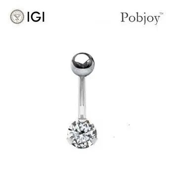 Titanium Lab Diamond Belly Ring 0.33 Carat - Pobjoy Diamonds