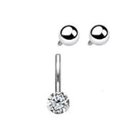 Titanium Lab Diamond Belly Ring 0.33 Carat - Pobjoy Diamonds