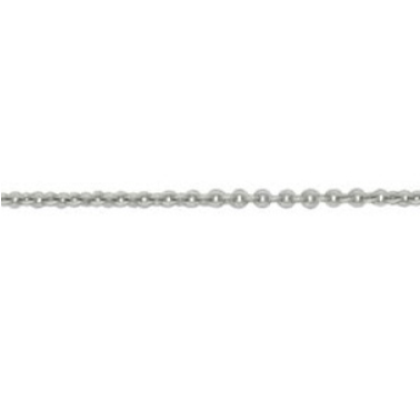9K White Gold Ladies Trace Neck Chain 1.25mm - Pobjoy Diamonds