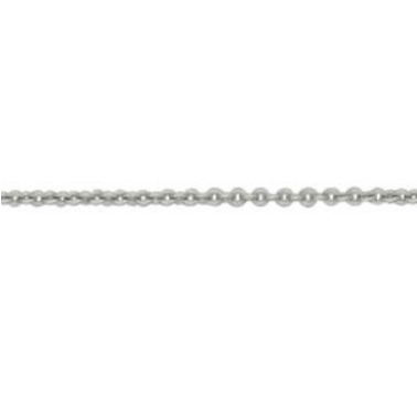 9K White Gold Ladies Trace Neck Chain 1.25mm