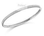 18K White Gold 1.75 Carat Diamond Bangle F/VS - Pobjoy Diamonds