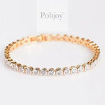 18K Gold Lab Diamond Tennis Bracelet 5.00 Carat E-F/VS - Pobjoy Diamonds