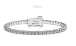 18K Gold Lab Grown Round Diamond Tennis Bracelet 4.20 Carats E/VS - Pobjoy Diamonds