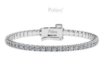 Load image into Gallery viewer, 9K Gold Lab Grown Round Diamond Tennis Bracelet 4.20 Carats E/VS