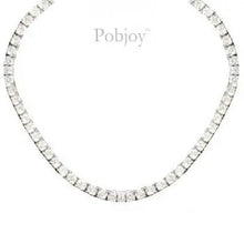 Load image into Gallery viewer, 18K White Gold Diamond Line Necklace 21.00 Carats E-F/VS