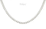 18K White Gold Diamond Line Necklace 21.00 Carats E-F/VS - Pobjoy Diamonds