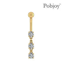 Load image into Gallery viewer, Lab Diamond Drop Belly Ring 0.66 Carat E-F/VS