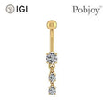 Lab Diamond Drop Belly Ring 0.94 Carat E/VS - Pobjoy Diamonds