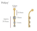 Lab Diamond Drop Belly Ring 0.94 Carat E/VS - Pobjoy Diamonds
