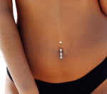 Graduated Diamond Drop Belly Ring 0.40 E-F/Si - Pobjoy Diamonds