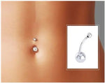 Lab Diamond Solitaire Belly Ring F/VS1 - Choice Of Carat Weights - Pobjoy Diamonds