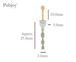 Four Stone Graduated Pear Lab Diamond Belly Ring 1.10 Carats - E/VS1 - Pobjoy Diamonds