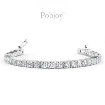 9K Gold Lab Grown Diamond Tennis Bracelet 2.50 Carats F/VVS - Pobjoy Diamonds