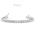 9K Gold Lab Grown Diamond Tennis Bracelet 2.50 Carats F/VVS - Pobjoy Diamonds