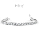 9K Gold Lab Grown Diamond Tennis Bracelet 2.50 Carats F/VVS - Pobjoy Diamonds