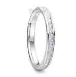Lab Grown Diamond Channel Set Half Eternity Ring D/VVS - Pobjoy Diamonds