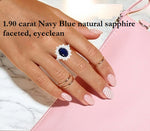 Bespoke Order Sapphire & Diamond Cluster Ring. Initial Deposit - Pobjoy Diamonds