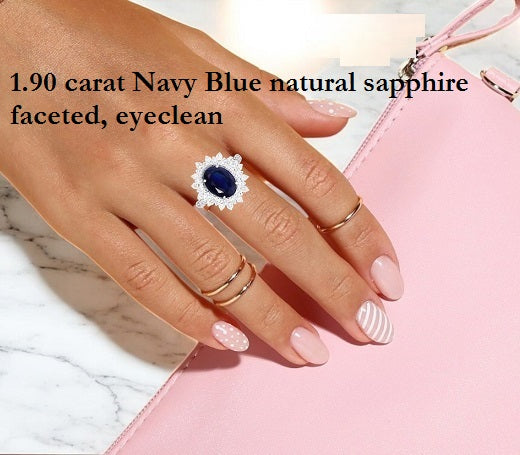 Bespoke Order Sapphire & Diamond Cluster Ring. Initial Deposit - Pobjoy Diamonds